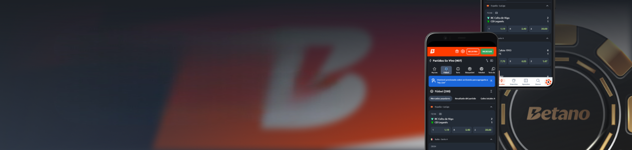 App móvil Betano Chile